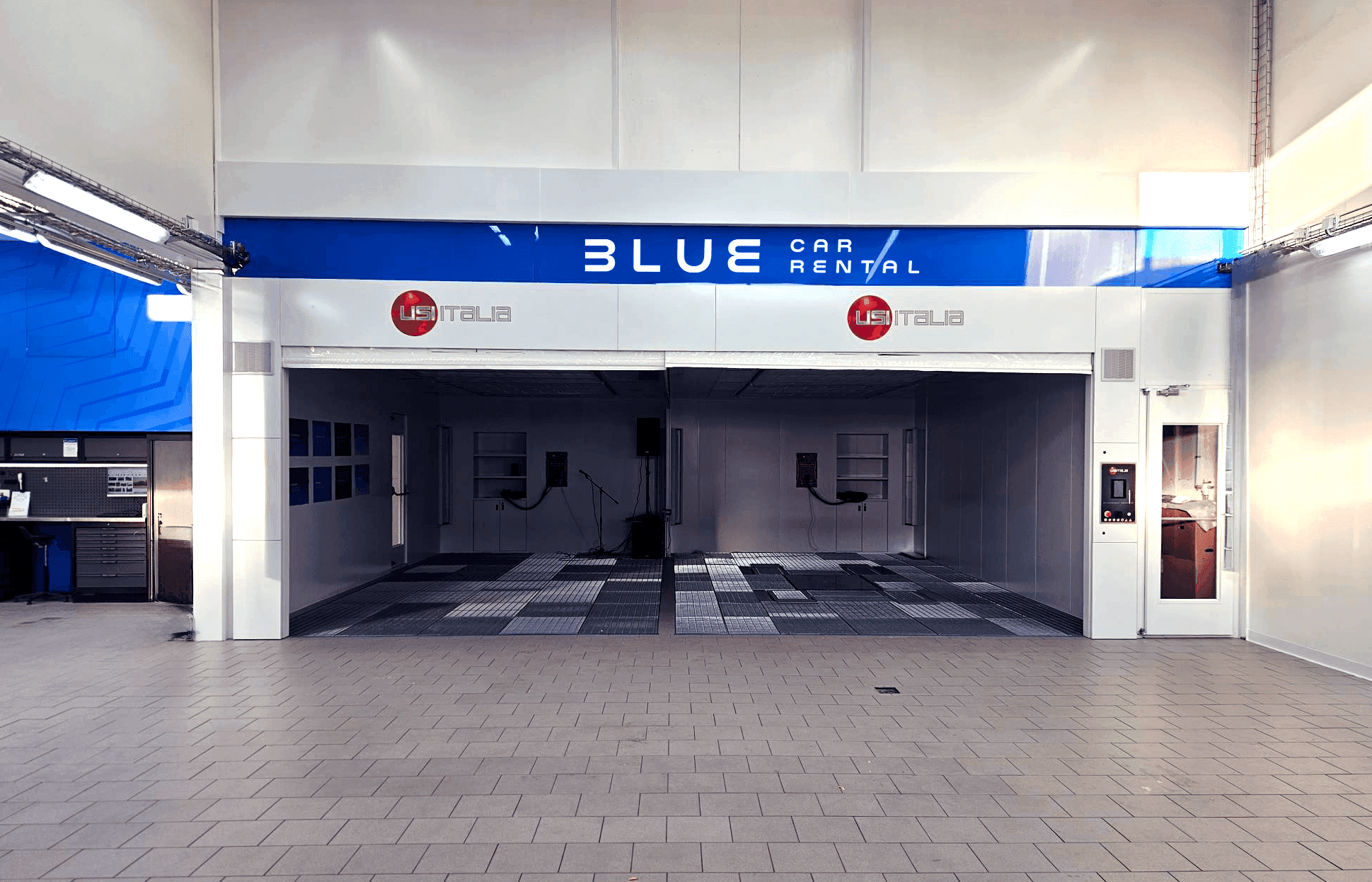 Blue eflir verkstæðið með nýjum sprautuklefa frá UZI Italia